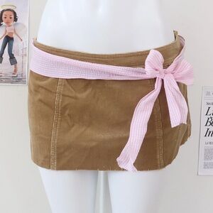 Vintage Liz Claiborne Tan Corduroy Mini Skirt (Sz 10)